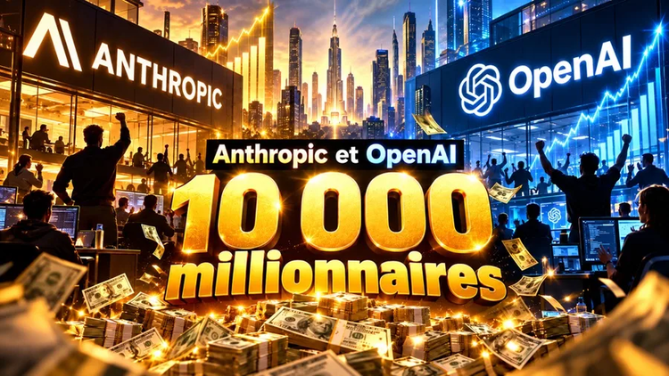 cover du contenu Anthropic et OpenAI : la fabrique aux 10 000 millionnaires