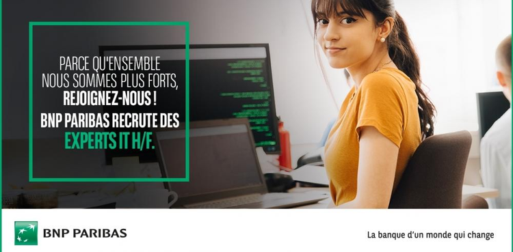 cover du contenu BNP Paribas recrute des Experts IT (H/F)