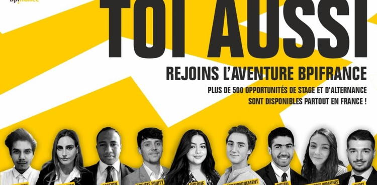 cover du contenu BPIFRANCE : PLUS DE 500 STAGES ET ALTERNANCES À POURVOIR PARTOUT EN FRANCE !