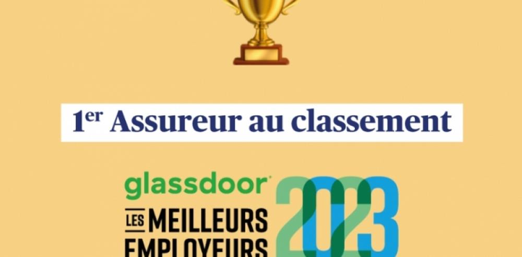 cover du contenu Classement Glassdoor : 1er Assureur au classement des Meilleurs Employeurs Glassdoor 2023 !