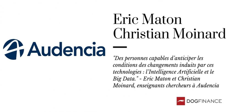 cover of content "Des personnes capables d’anticiper les conditions des changements induits par ces technologies : l’Intelligence Artificielle et le Big Data." - Eric Maton et Christian Moinard, enseignants chercheurs à Audencia