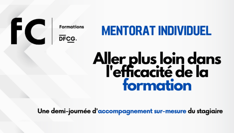 cover du contenu DFCG Formation | Offre de mentorat individuel par Xavier de Saint-Marc, Président de DFCG Formations et Directeur financier à temps partagé
