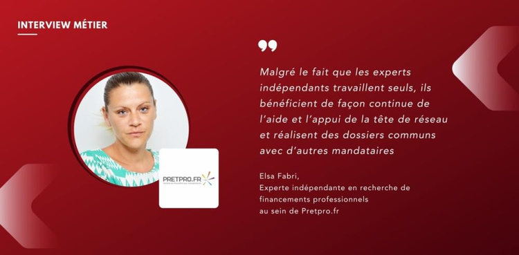 cover du contenu Elsa Fabri, Experte indépendante en recherche de financements professionnels au sein de Pretpro.fr