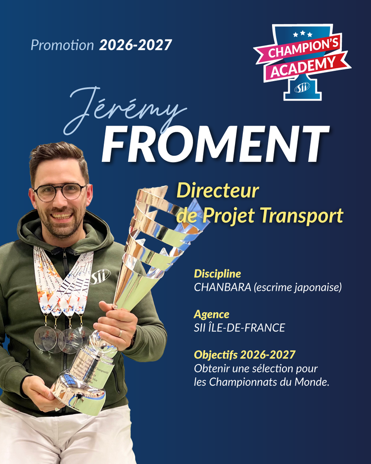 cover du contenu ⚔️ Focus sur Jérémy FROMENT, membre de la promotion 2026-2027 de notre Champion's Academy !