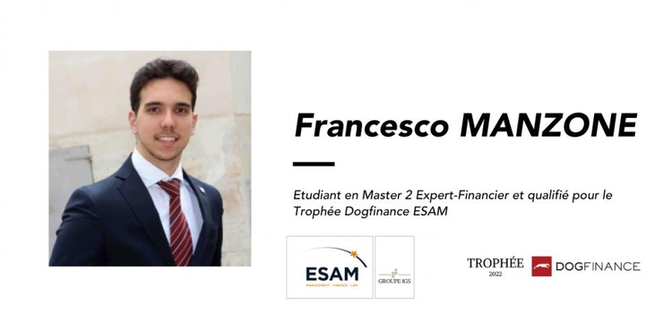 cover du contenu Gagnant du Trophée Dogfinance, Francesco nous en dit plus sur son parcours à l’ESAM
