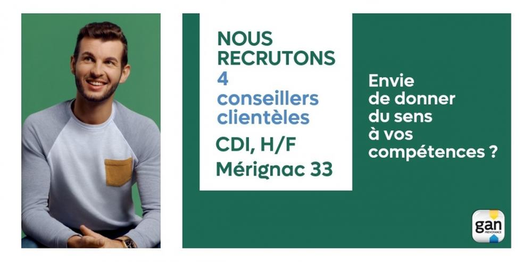 cover du contenu Gan Prévoyance cherche des Conseillers Clientèles.