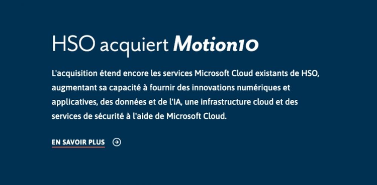 cover du contenu Global Microsoft Solutions Partner HSO acquires Motion10