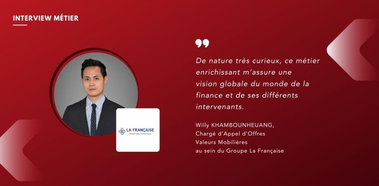 cover du contenu Interview de Willy KHAMBOUNHEUANG, Chargé d’Appel d’Offres Valeurs Mobilières au sein du Groupe La Française