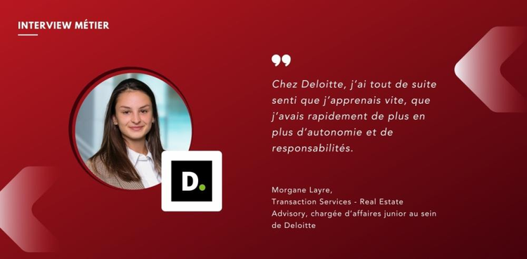 cover du contenu Interview Morgane Layre, Transaction Services - Real Estate Advisory, chargée d’affaires junior au sein de Deloitte