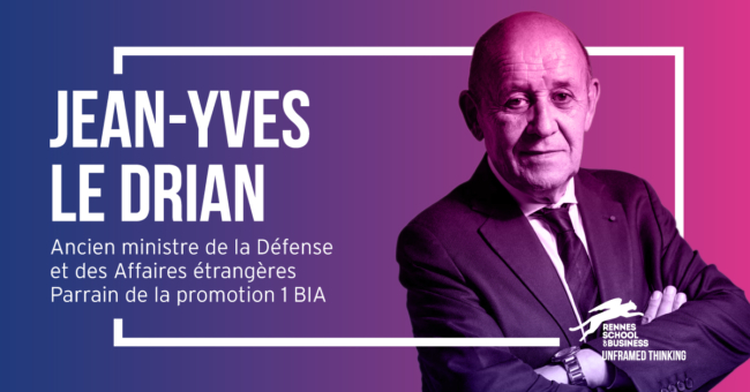 cover du contenu Jean-Yves Le Drian, parrain de la première promotion du Bachelor Affaires et Relations Internationales