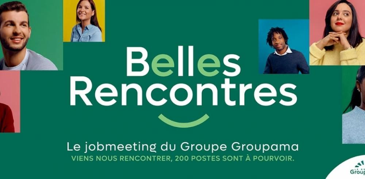 cover du contenu Jeudi 13 avril, c'est la date des Belles Rencontres du Groupe Groupama, notre jobmeeting parisien dédié aux stages, alternances et premiers jobs ! 