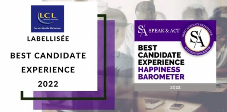 cover du contenu LCL, labellisée Best Candidate Experience 2022 par Speak & Act