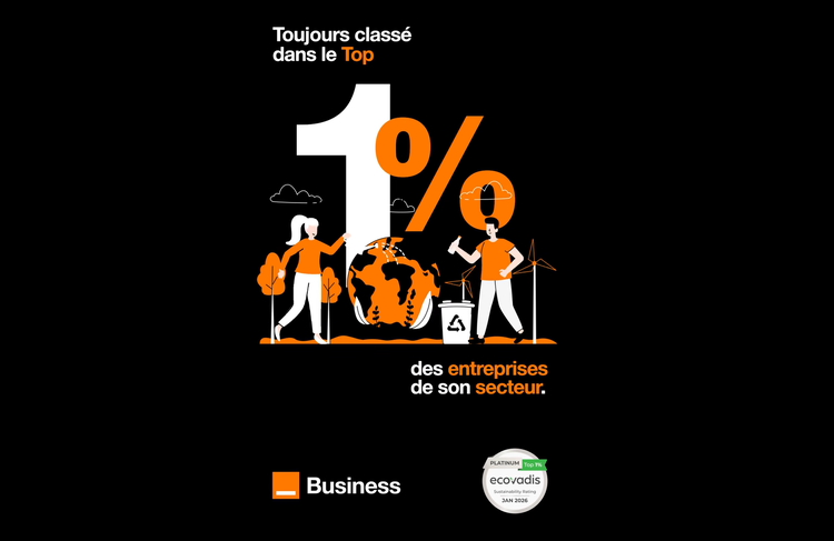 cover du contenu 🏅 Le Groupe Orange obtient la médaille Platinum d’EcoVadis pour la 4ᵉ année consécutive