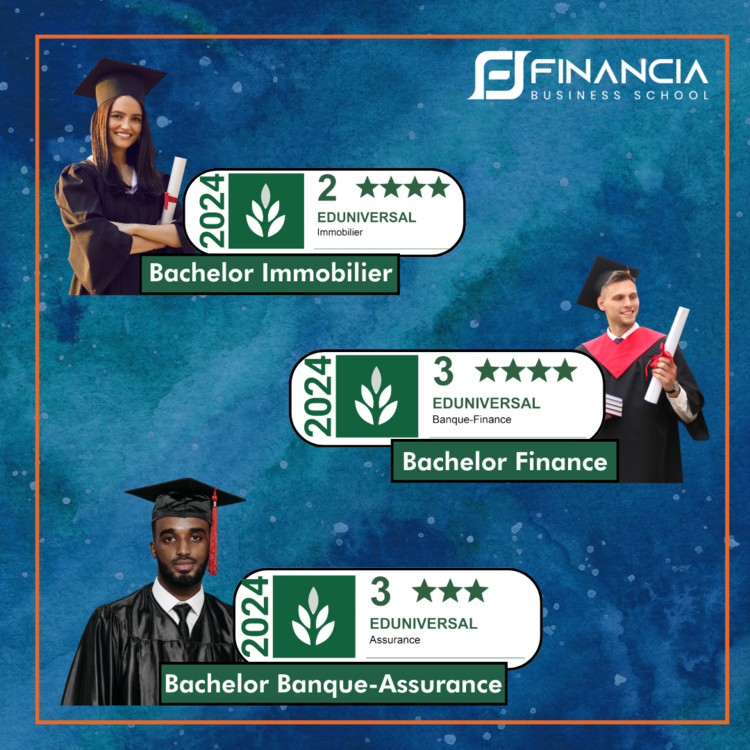 cover du contenu Les Bachelors de Financia dans le top 3 Eduniversal !