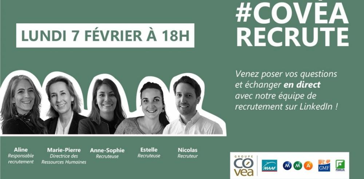 cover du contenu Live LinkedIn : Le groupe Covéa recrute ! Echangez avec nos équipes de recrutement