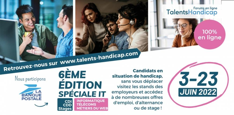 cover du contenu [ÉVÉNEMENTS] Talents handicap 6ème édition - spéciale IT du 3 au 23 juin 2022 