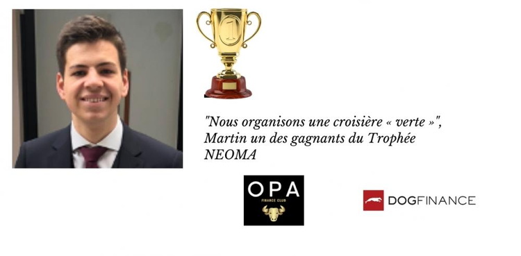 cover du contenu "Nous organisons une croisière « verte »", Martin un des gagnants du Trophée NEOMA