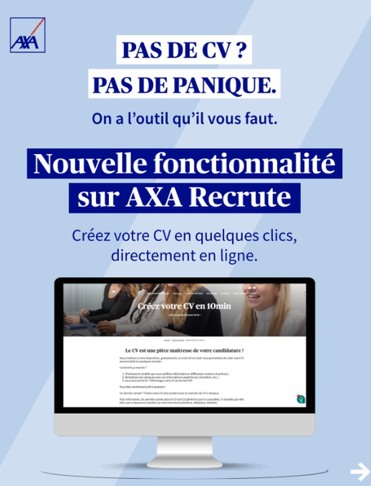 cover of content Nouvelle fonctionnalité sur AXA Recrute !