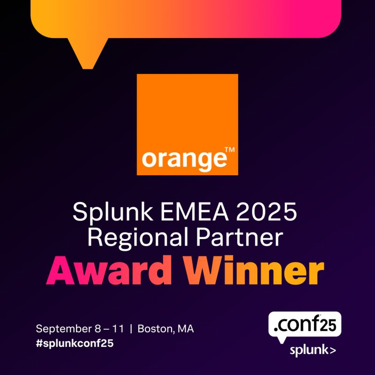 cover of content Orange est le lauréat du prix Splunk 2025 Services Partner et du prix Splunk EMEA 2025 Regional Partner 🏆