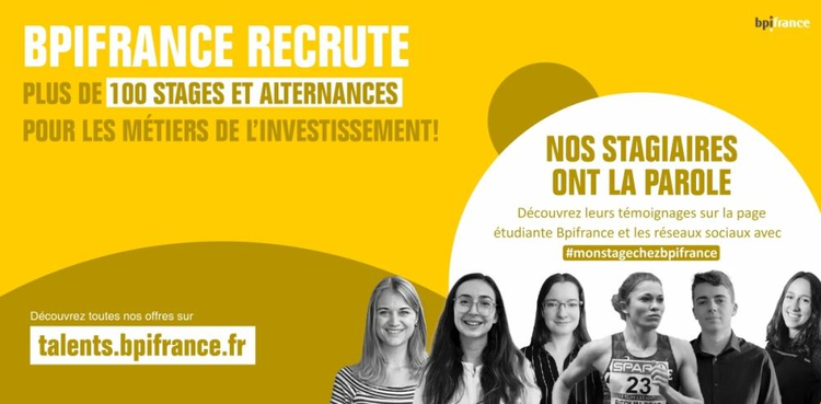 cover du contenu Plus de 100 stages et alternances sont à pourvoir en investissement chez Bpifrance !