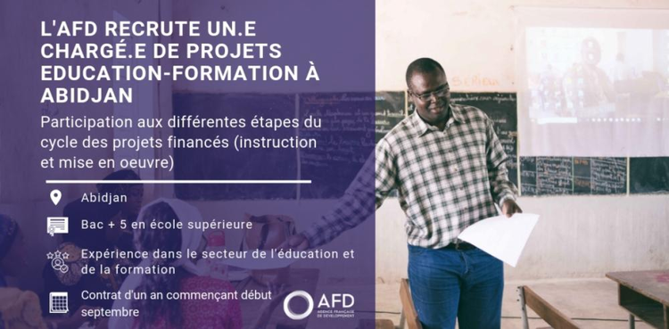 cover du contenu Recrutement d'un.e chargé.e de projets éducation-formation à Abidjan