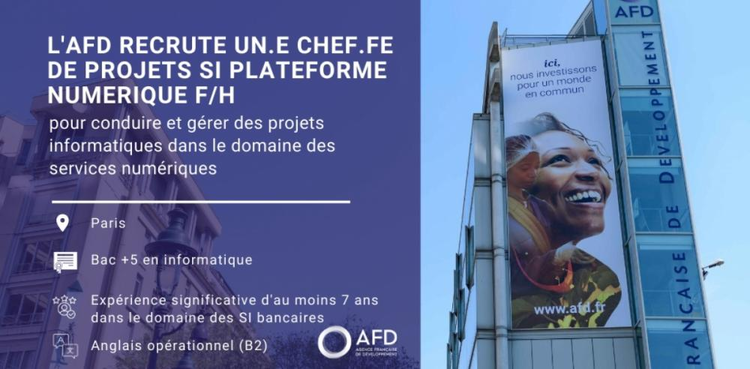 cover du contenu Recrutement d'un.e chef.fe de projets SI plateforme numérique F/H