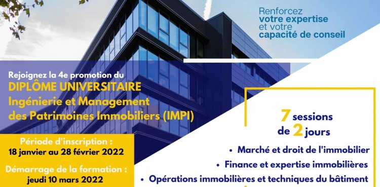 cover du contenu Remise des diplômes du Diplôme Universitaire : Ingénierie et Management des Patrimoines Immobiliers
