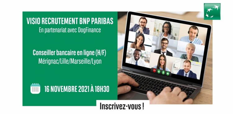 cover du contenu [SAVE THE DATE] Visio Recrutement - Conseiller bancaire en ligne (H/F) 