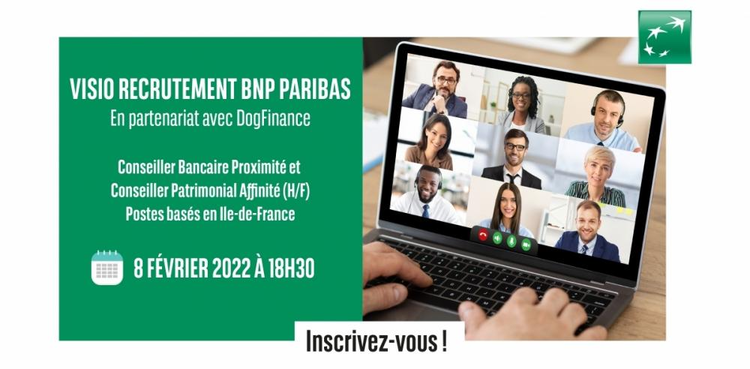 cover du contenu [Save the date] Visio recrutement - Conseillers Bancaires et Conseillers Patrimoniaux en IDF