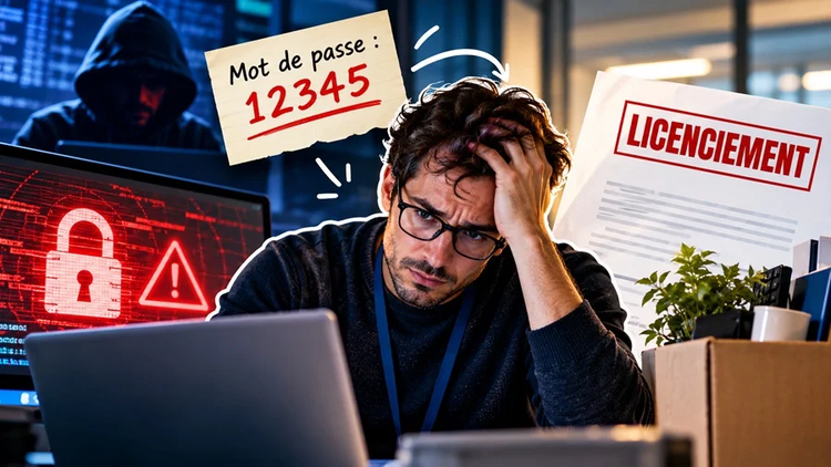 cover du contenu Son entreprise se fait pirater avec un mot de passe « 12345 » : l’informaticien est licencié pour faute lourde
