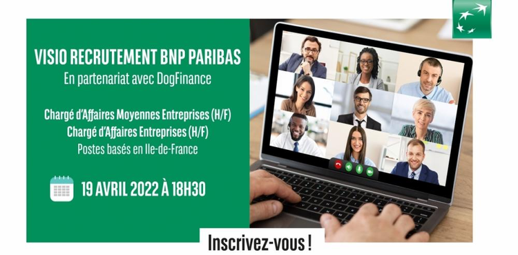 cover du contenu [Visio Recrutement] Chargé d'Affaires Moyennes et Grandes Entreprises (H/F) - 19/04/22 à 18h30