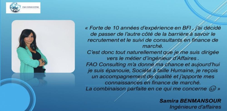 cover du contenu [ZOOM SUR] Samira, Ingénieure d'affaires au sein d'FAO Consulting !